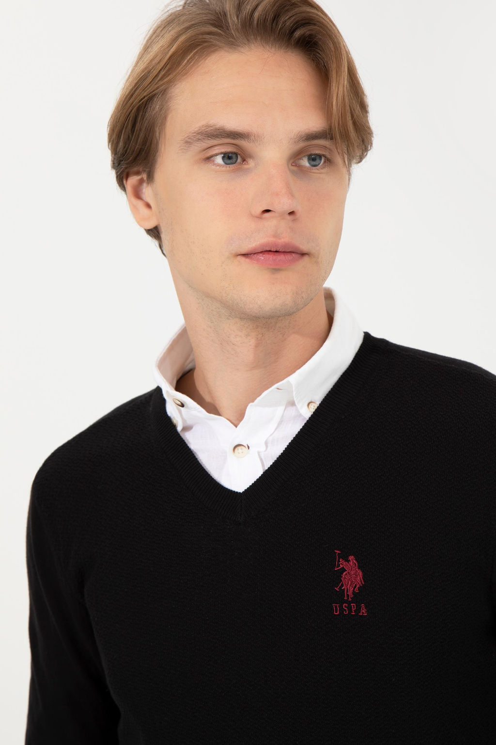 Мужской черный трикотажный свитер Basic - U.s. polo assn фото 16