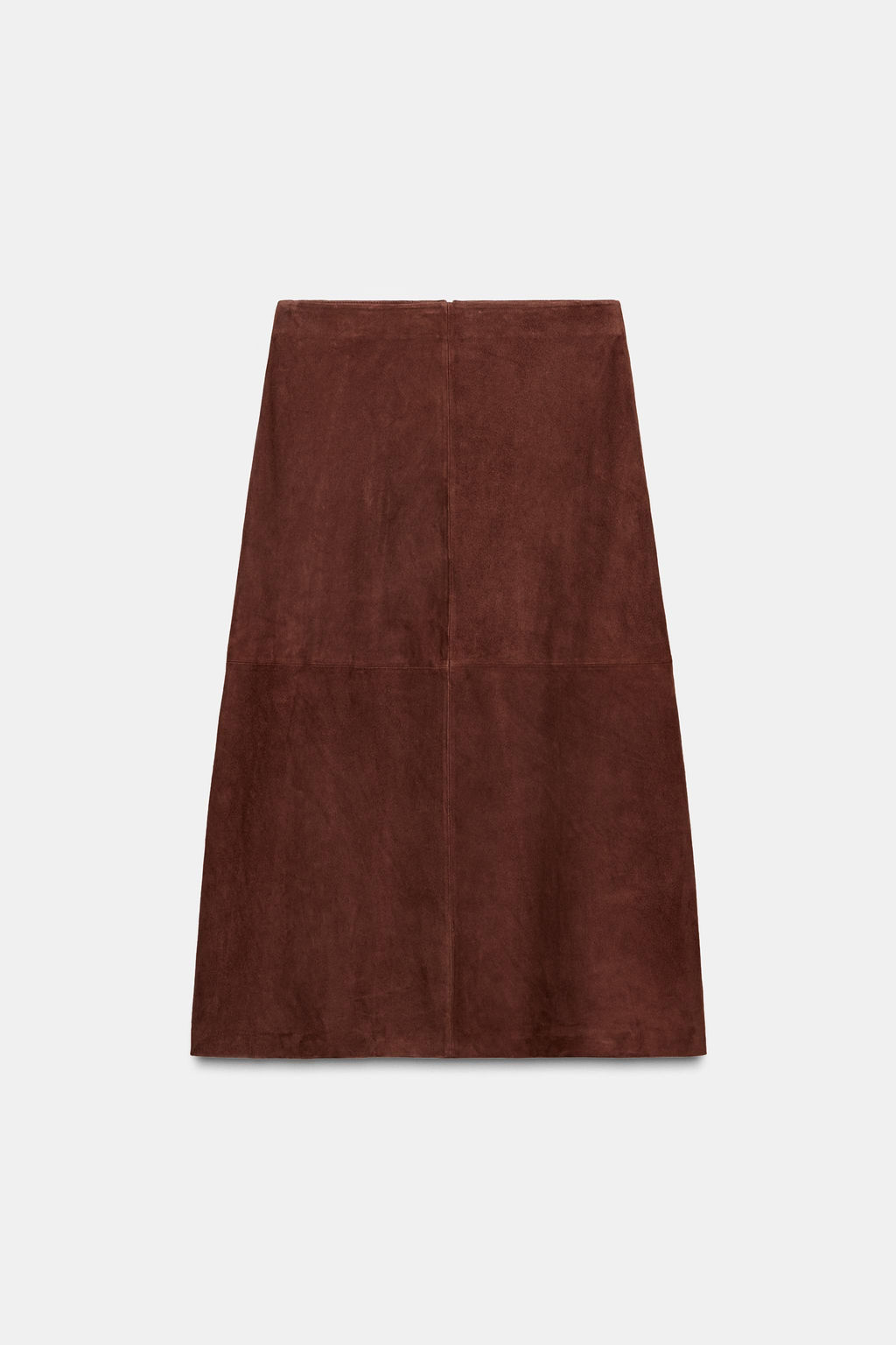 100% SUEDE LEATHER MIDI SKIRT LIMITED EDITION - Zara фото 4