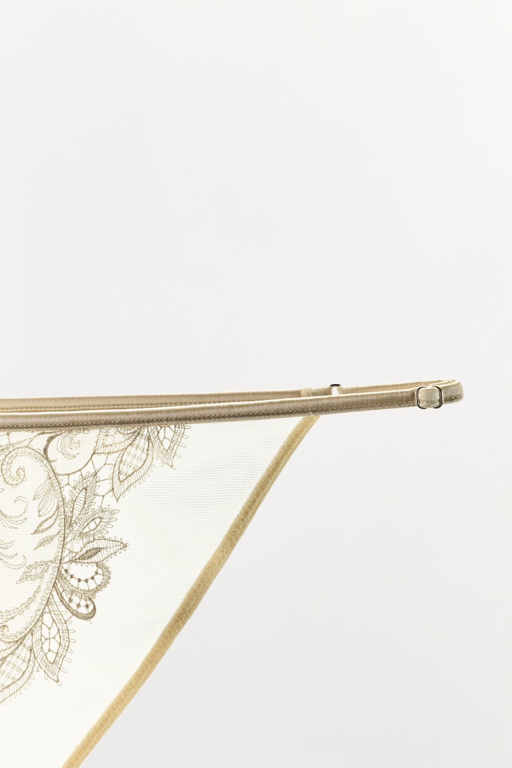 BRAGUITA ENCAJE BORDADOS / Crudo / Beige - Zara фото 5