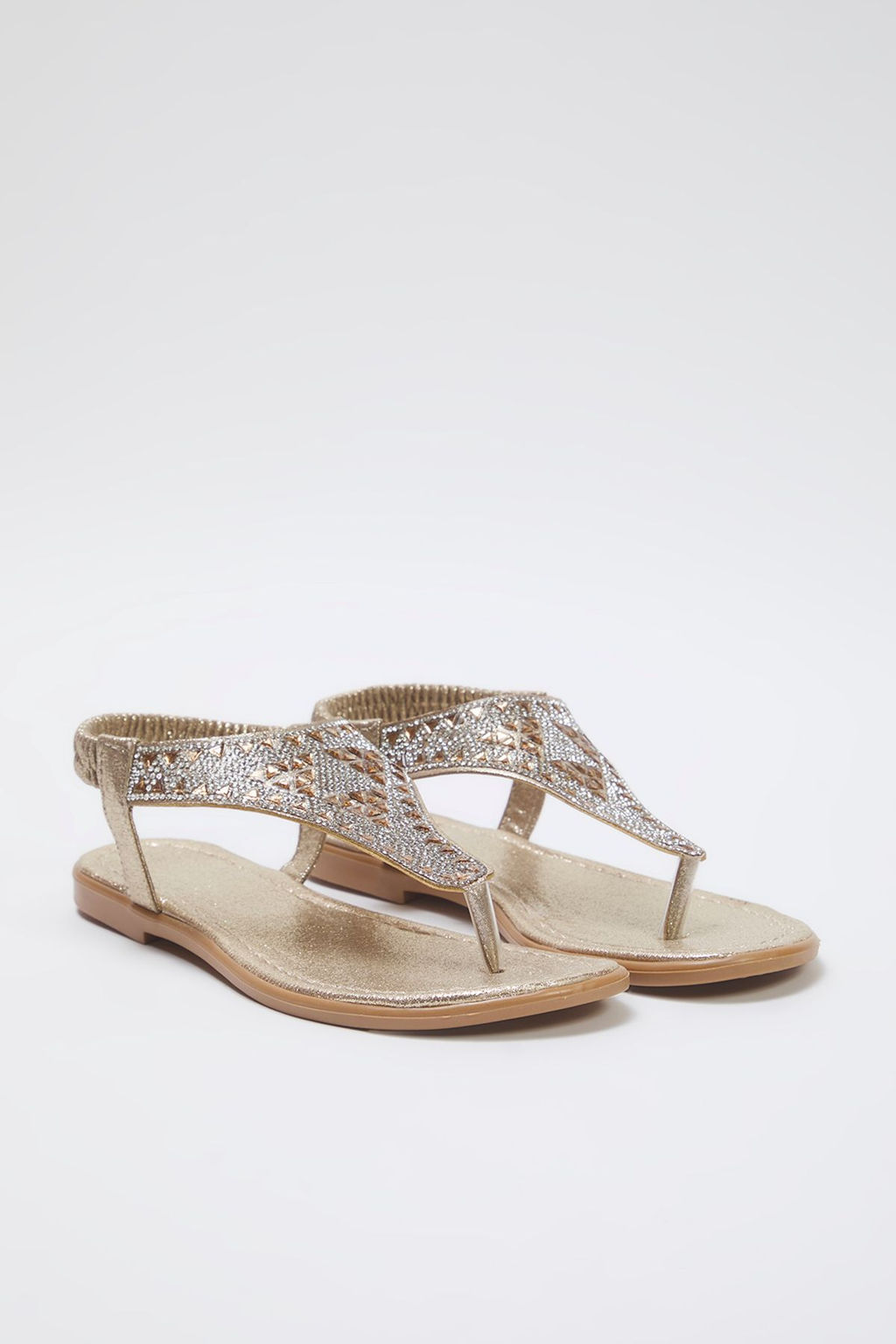 Trendyol Shoes Alt?n Simli Tas Detayl? Parmak Aras? Kad?n S?k Sandalet TAKSS25SD00009 - Trendyolmilla фото 9