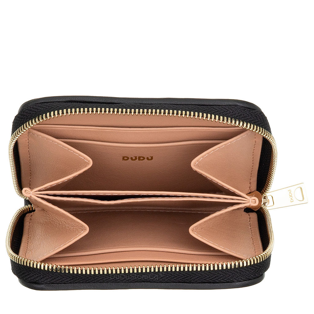 Итальянский кожаный кошелек для карт DuDu серии Hokkaido | черно-розовый - Dudubags фото 4