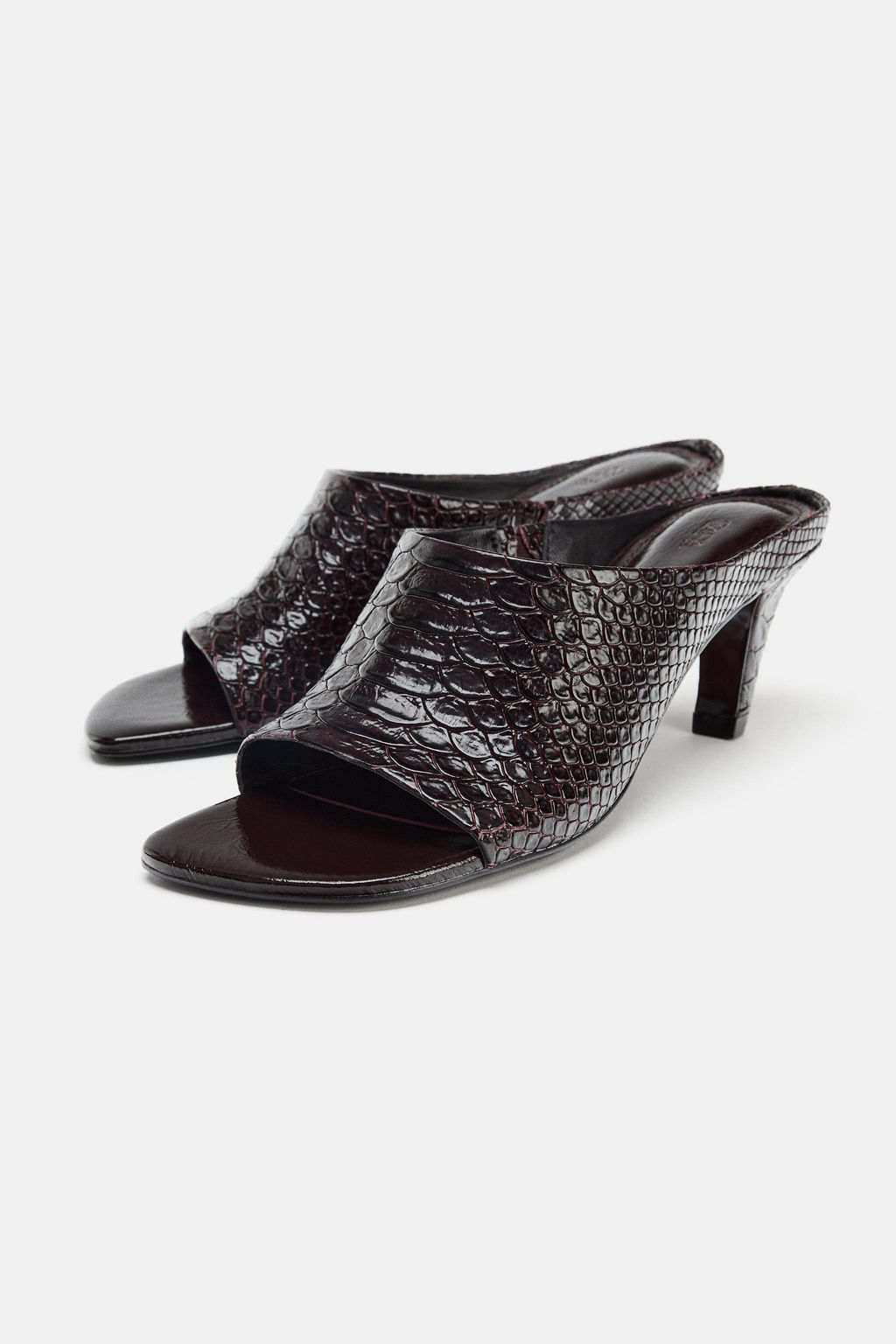 SANDALIA PIEL MULE LIMITED EDITION / Marr?n Chocolate - Zara фото 5