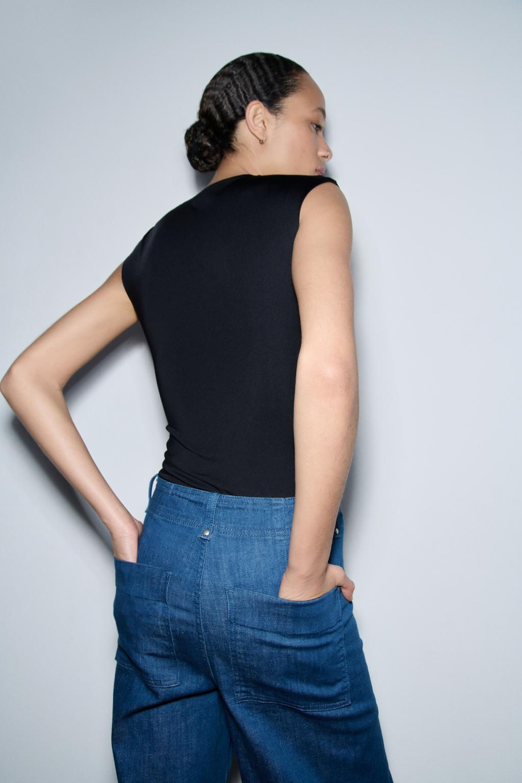 ZW COLLECTION WIDE-LEG HIGH-WAIST JEANS - Zara фото 19