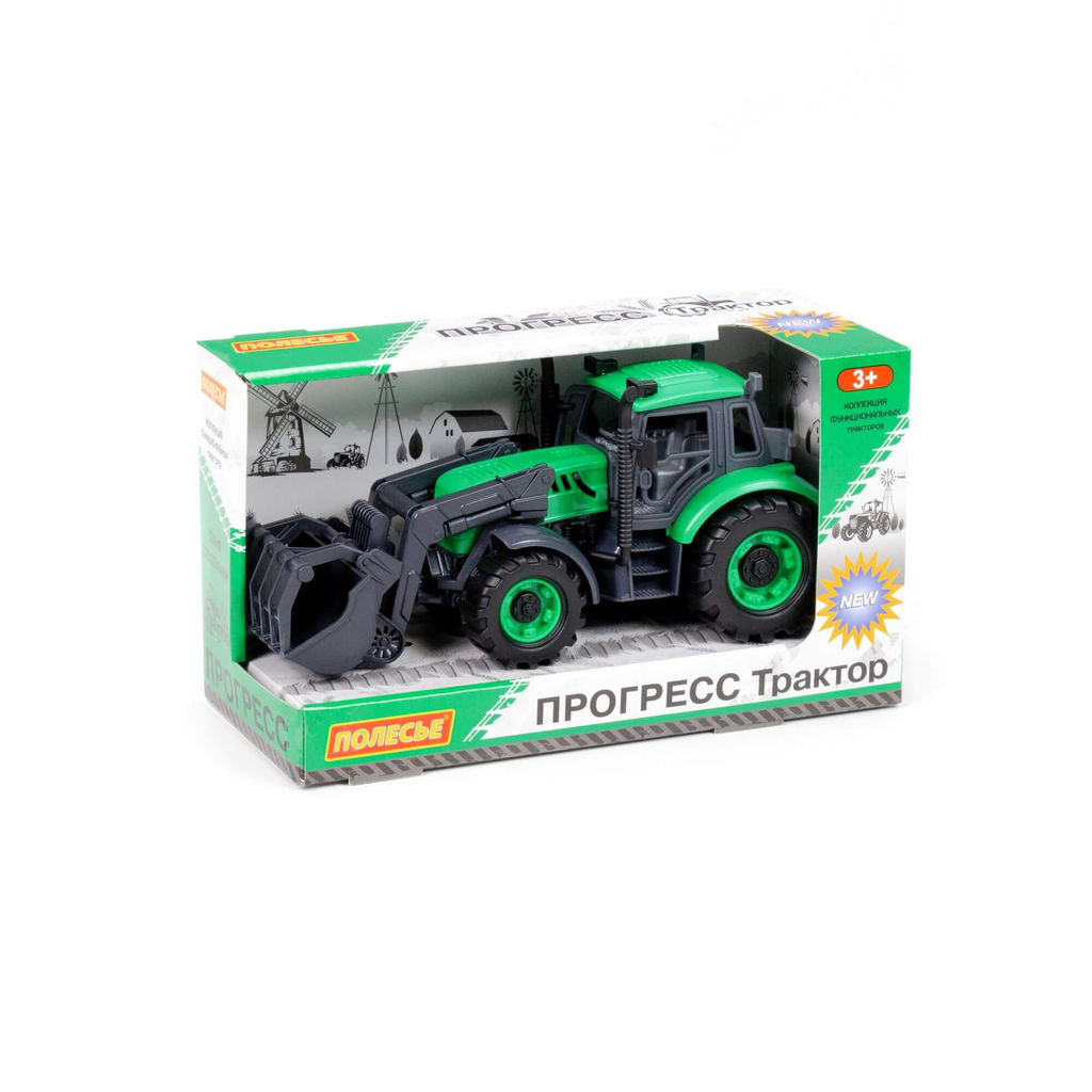 Погрузчик Прогресс сельскохозяйственный инерционный (зелёный) (в коробке)