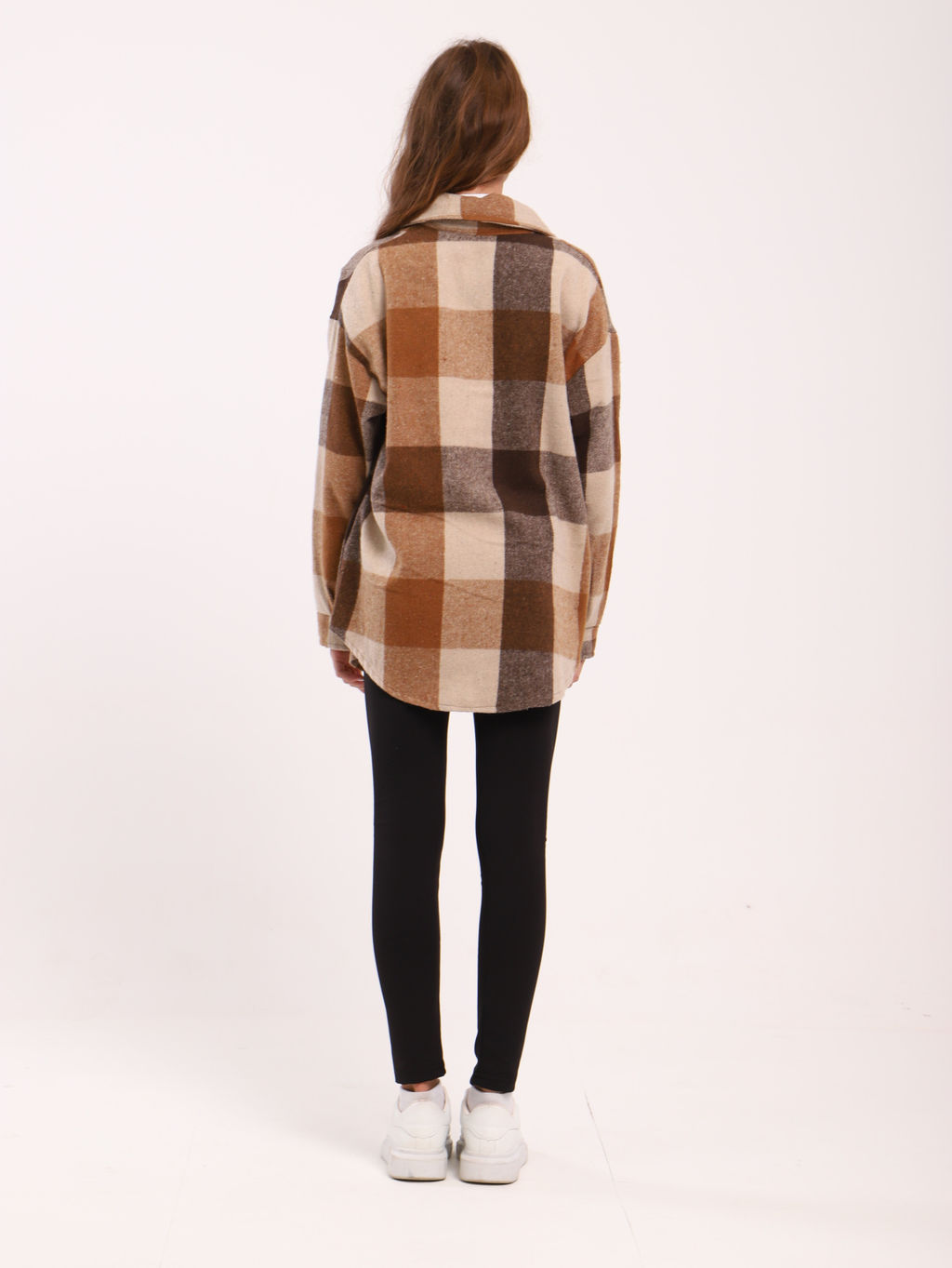 Рубашка Гранж коричневая клетка - Ладошки фото 18