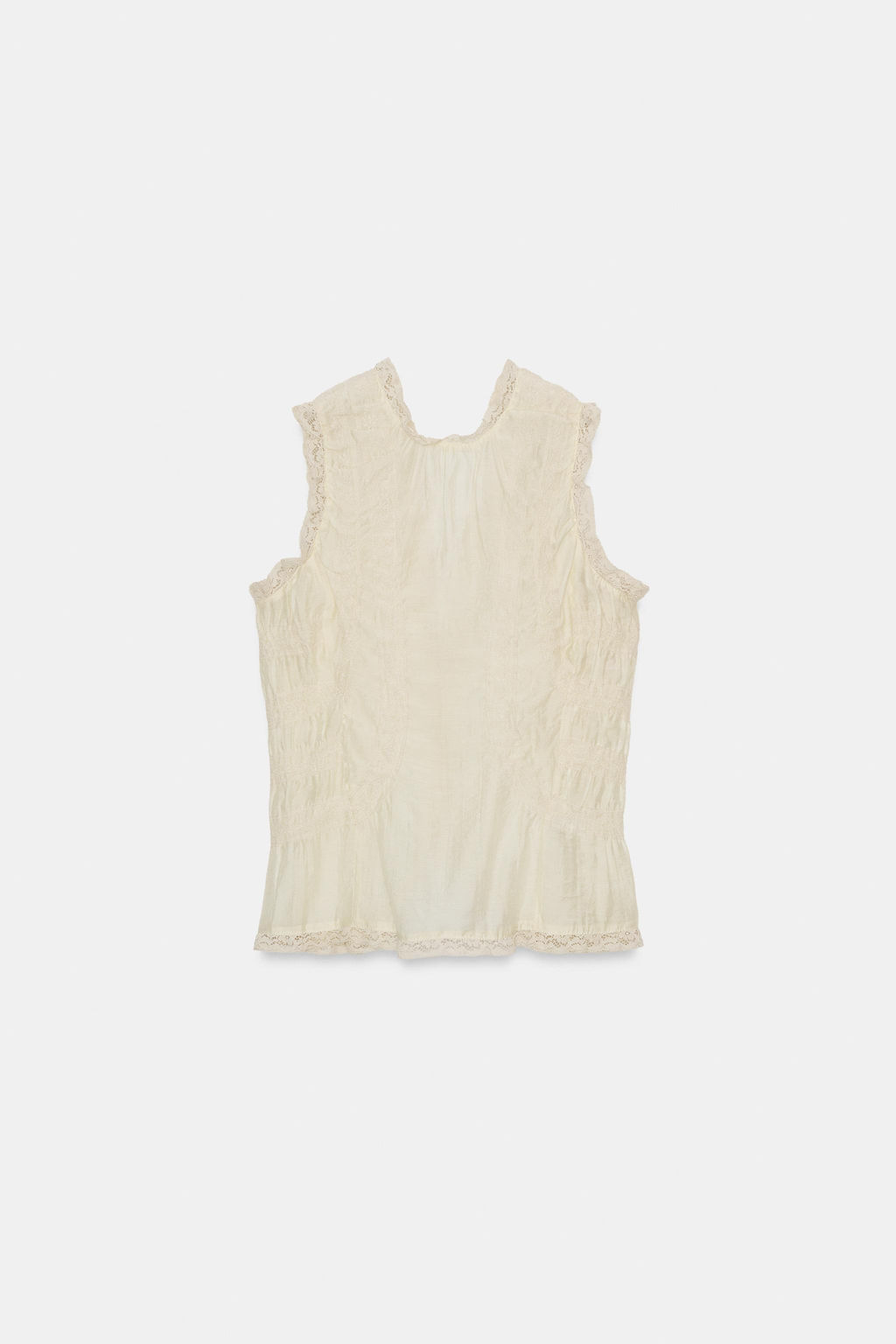 LACE SHIRT WITH COVERED BUTTONS - Zara фото 8