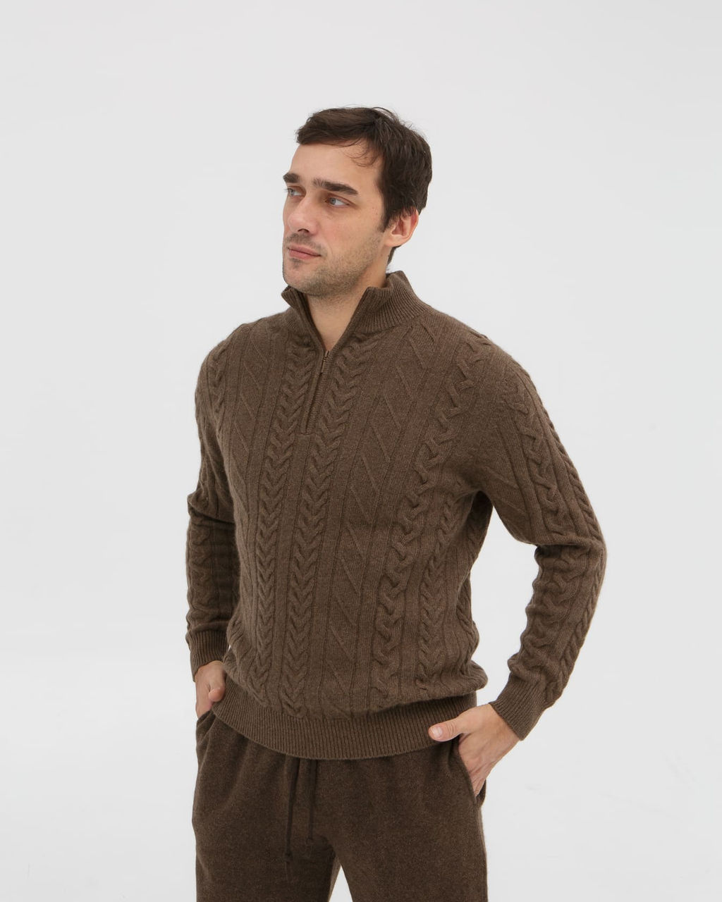 Джемпер из пуха яка 2006 коричневый