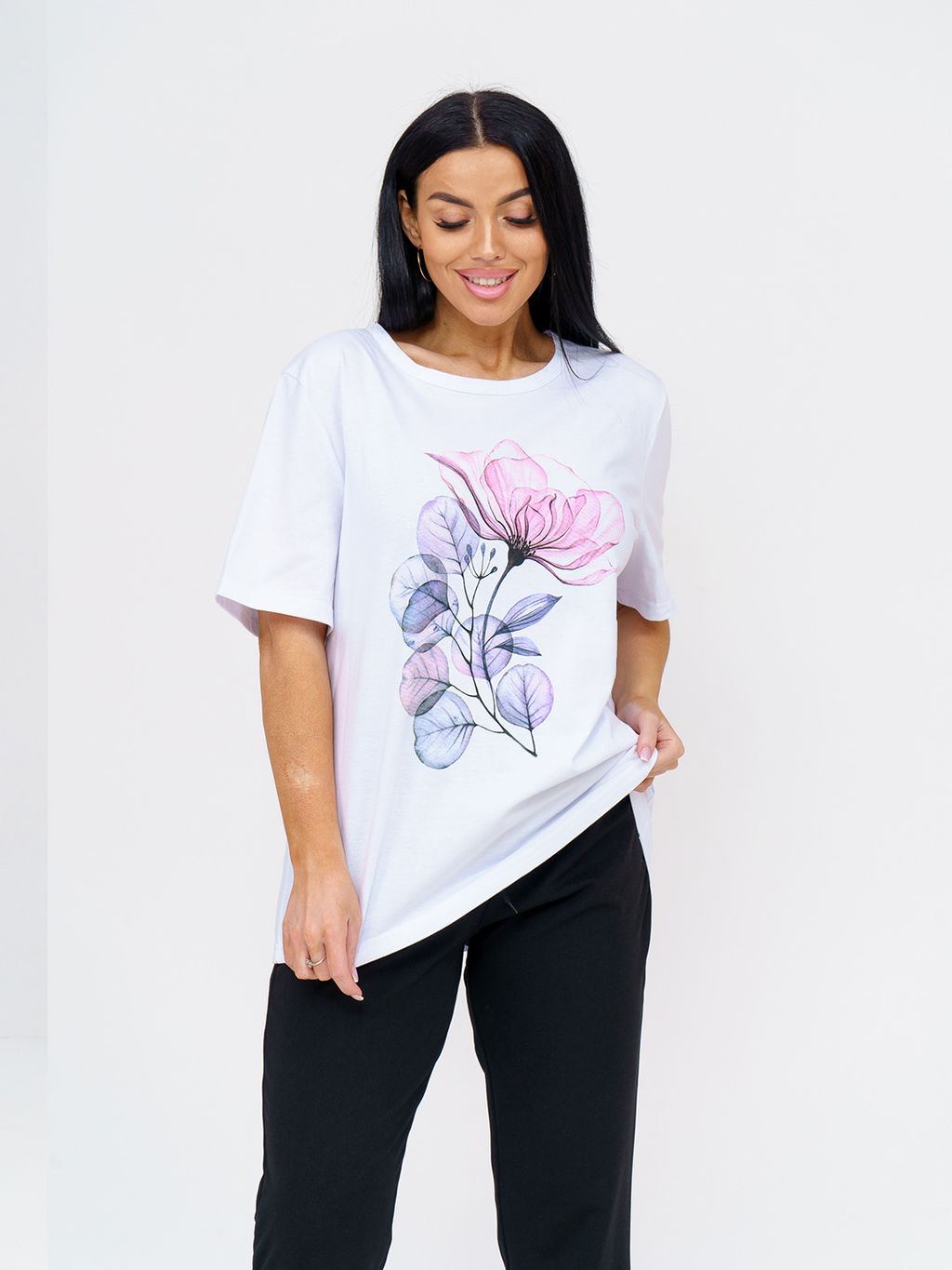 Футболка женская, цвет белый