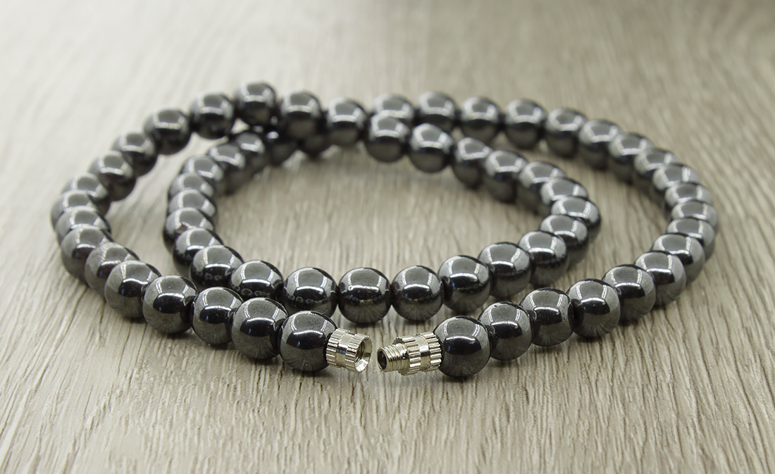 Гематит круглые бусины 10мм, бусы 44см