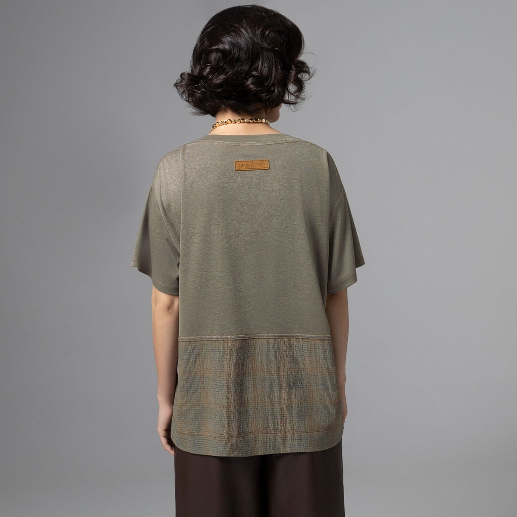 Футболка с акцентными строчками, Стальной взгляд - Charutti фото 5