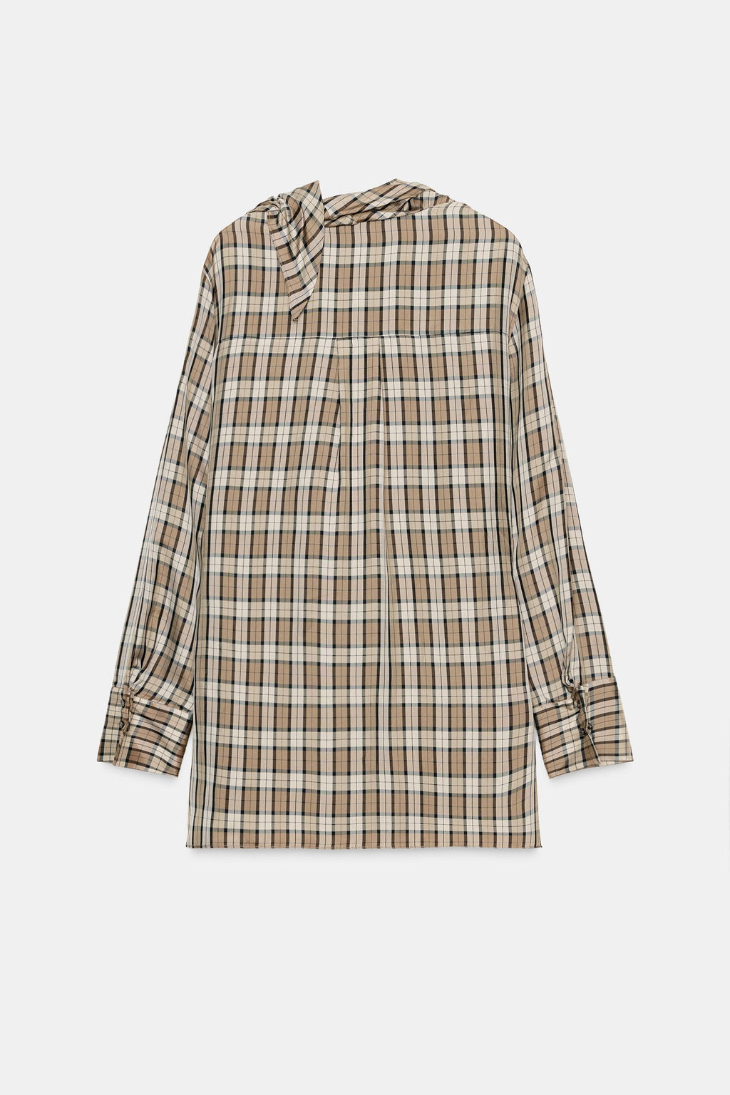 ZW COLLECTION LIMITED EDITION DRAPED CHECK SHIRT - Zara фото 2