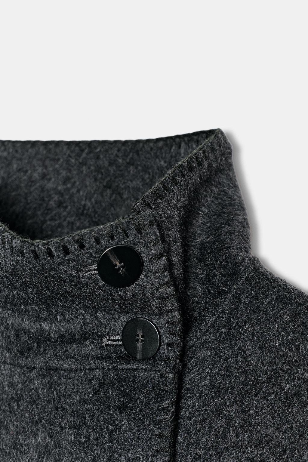 ZW COLLECTION CROPPED WOOL COAT - Zara фото 8