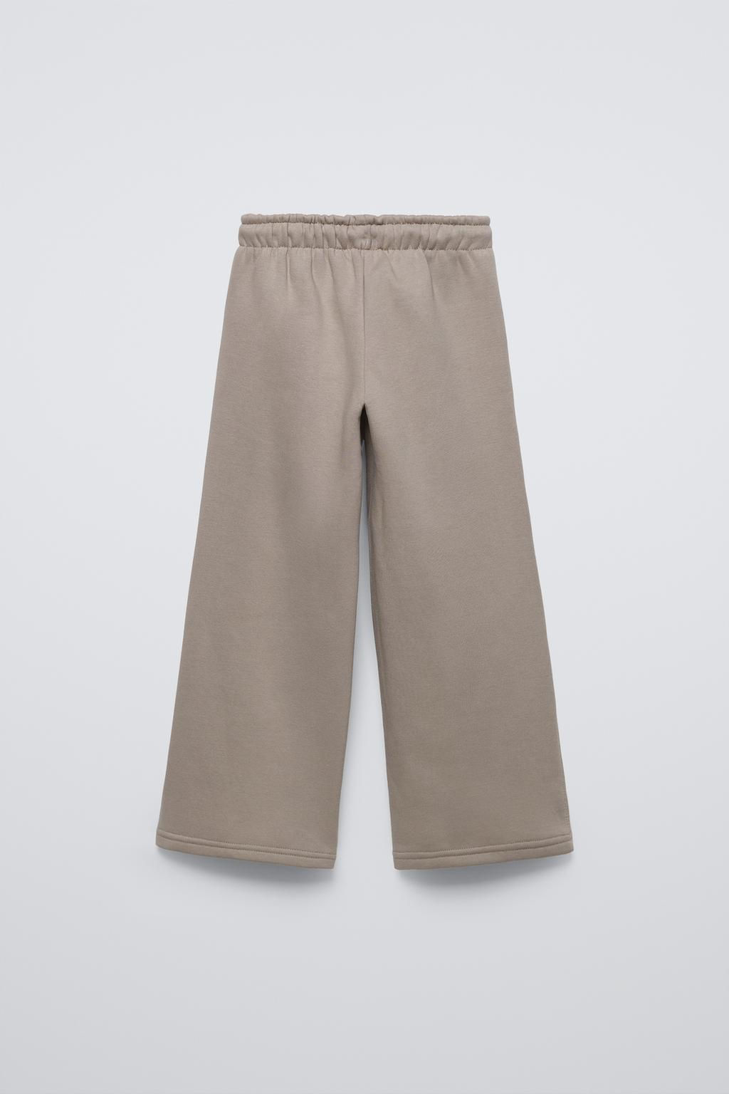 TEXT PRINT WIDE-LEG PLUSH TROUSERS - Zara фото 12