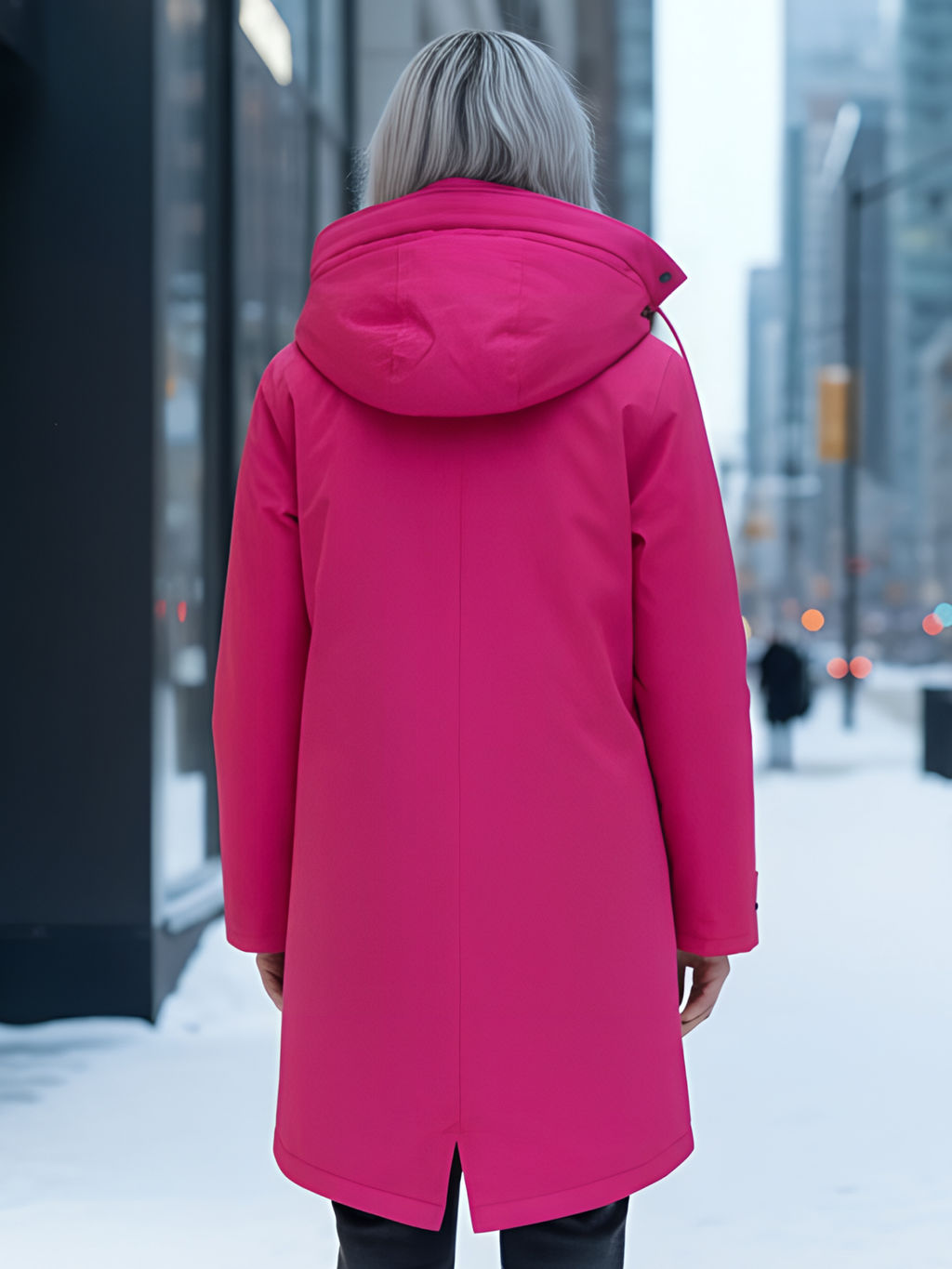 Парка женская зимняя MTFORCE c капюшоном розового цвета 2329R  фото 43