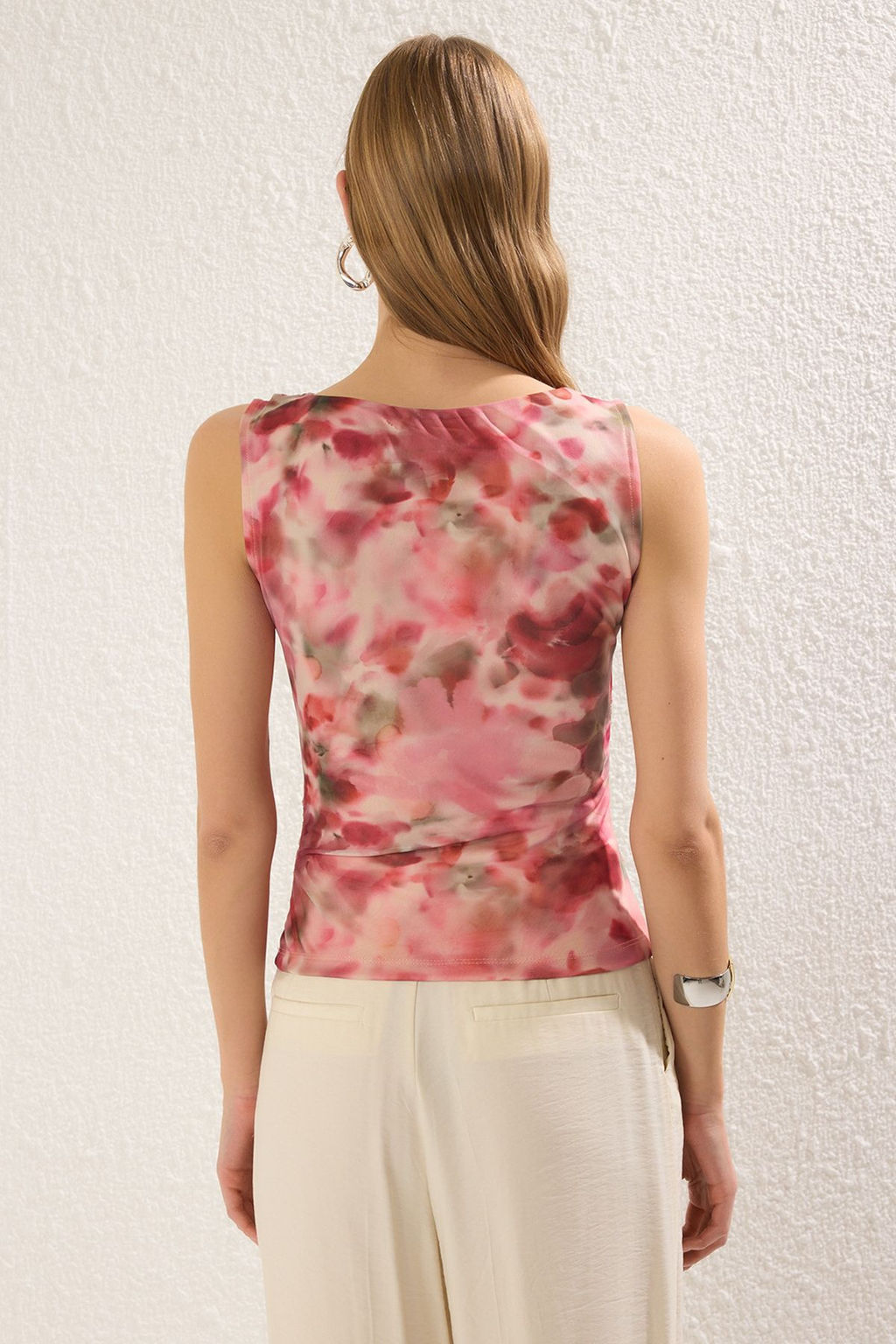 Cok Renkli Fitted/Vucuda Oturan Buzgu/Drape Detayl? Orme Bluz TWOSS25BZ00384