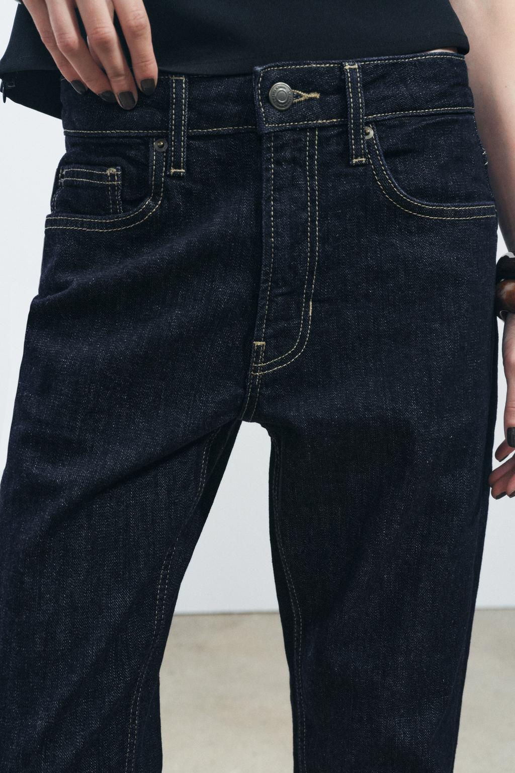 ZW COLLECTION RELAXED SLIM FIT MID-RISE JEANS - Zara фото 2