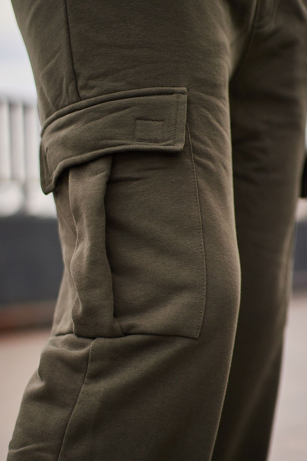 TRENDYOL MAN Haki %100 Pamuk Wide Leg/Genis Kesim Kargo Cepli Esofman Alt? TMNAW25EA00021 - Trendyolmilla фото 5