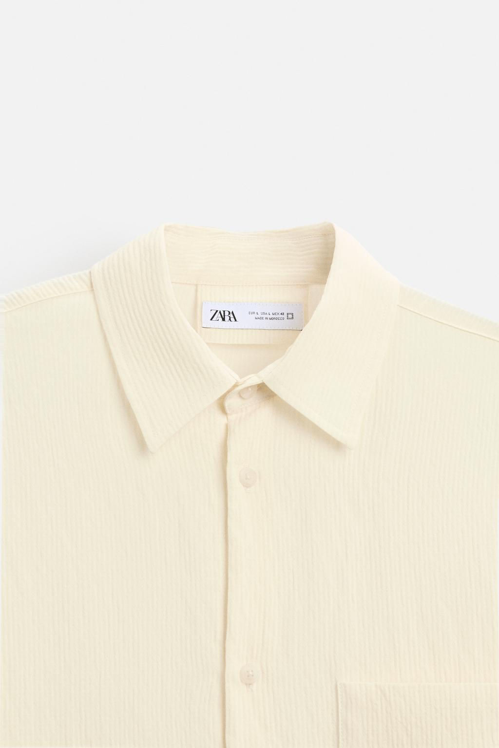 STRIPED TEXTURED SHIRT - Zara фото 8