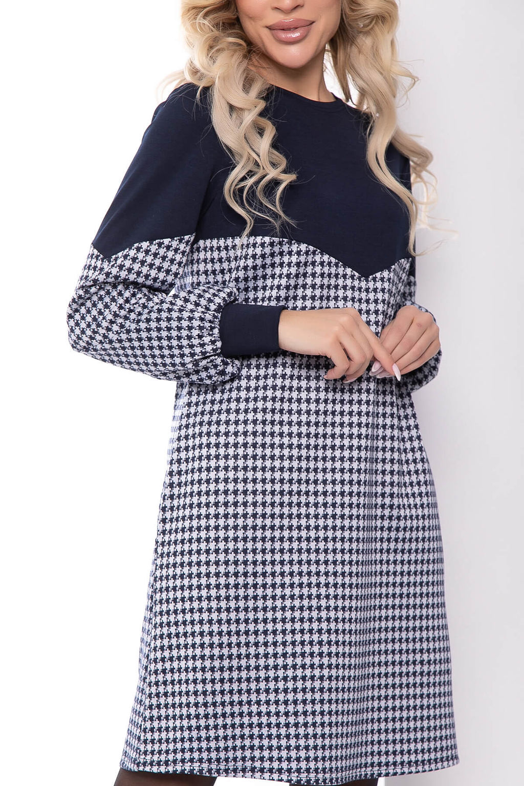 Платье Игра на контрасте (блю) П7946 - Lt collection фото 5