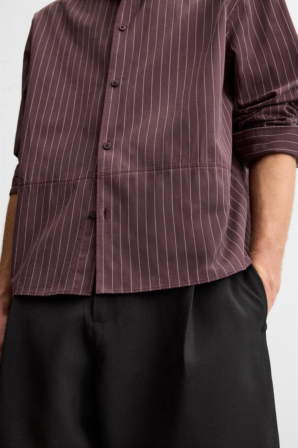 STRIPED COTTON SHIRT - Zara фото 7