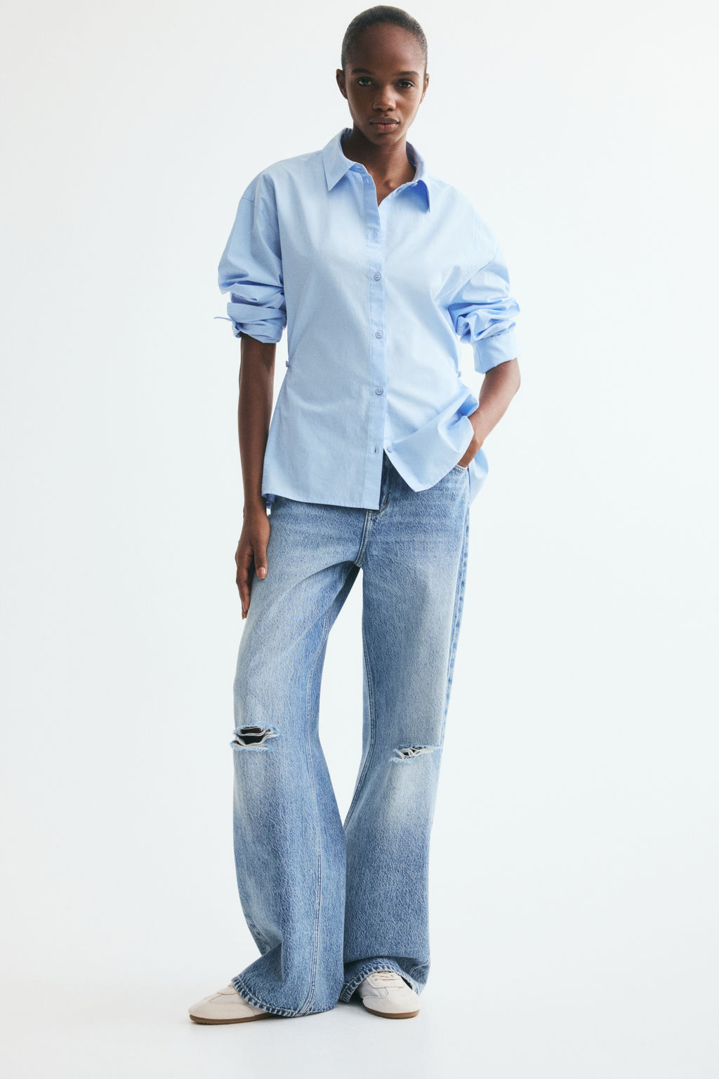 Camisa entallada de popelina - H&m фото 3