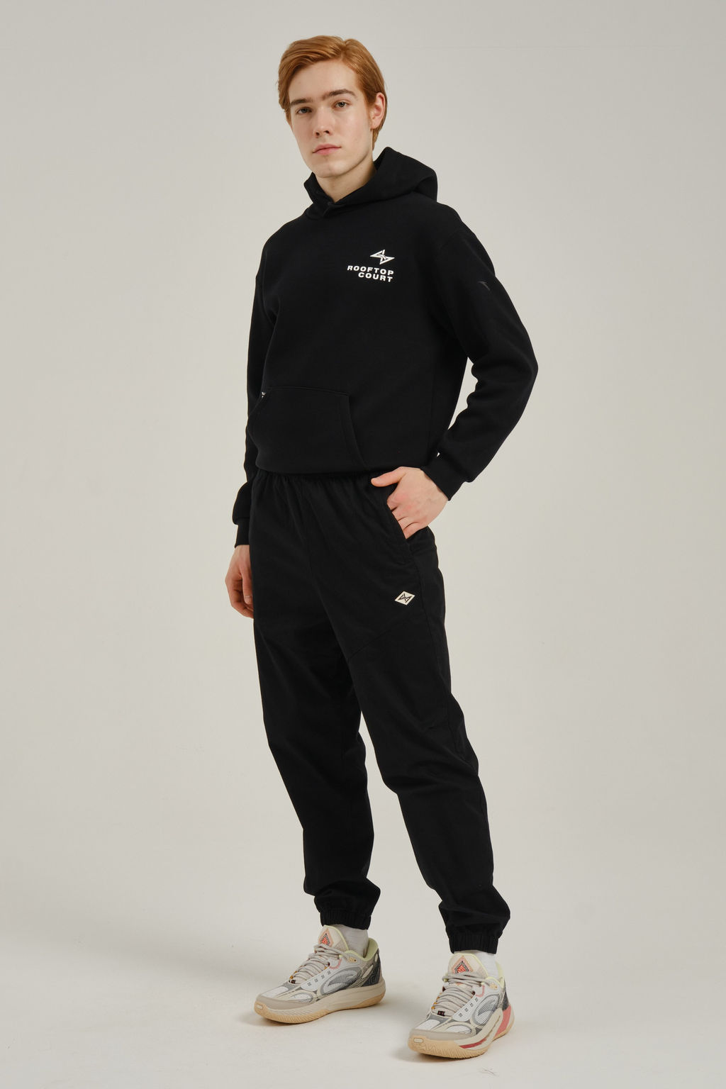 Брюки текстильные Черный ROOFTOP COURT Woven Casual Pants - Anta фото 2