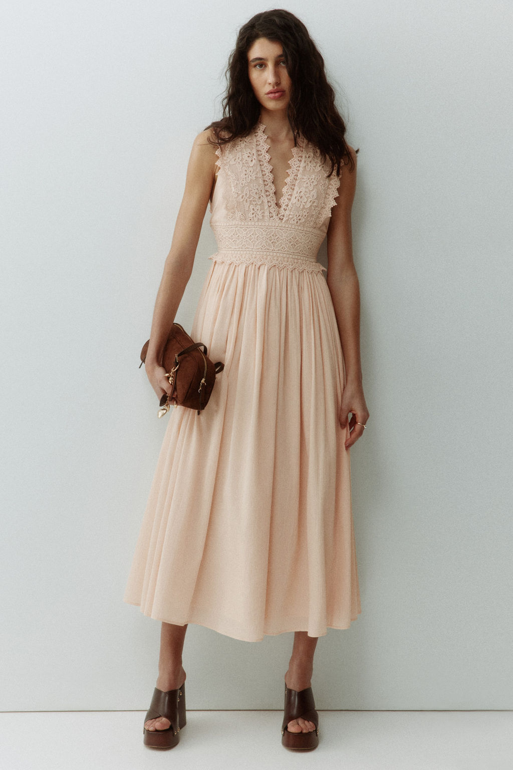 Vestido con cuerpo de encaje - H&m фото 7