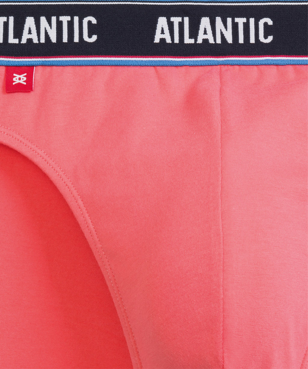 ATLANTIC 3MP-200 Трусы спорт Solid Summer - набор 3 шт. темно-синий + коралловый + серый меланж  фото 6
