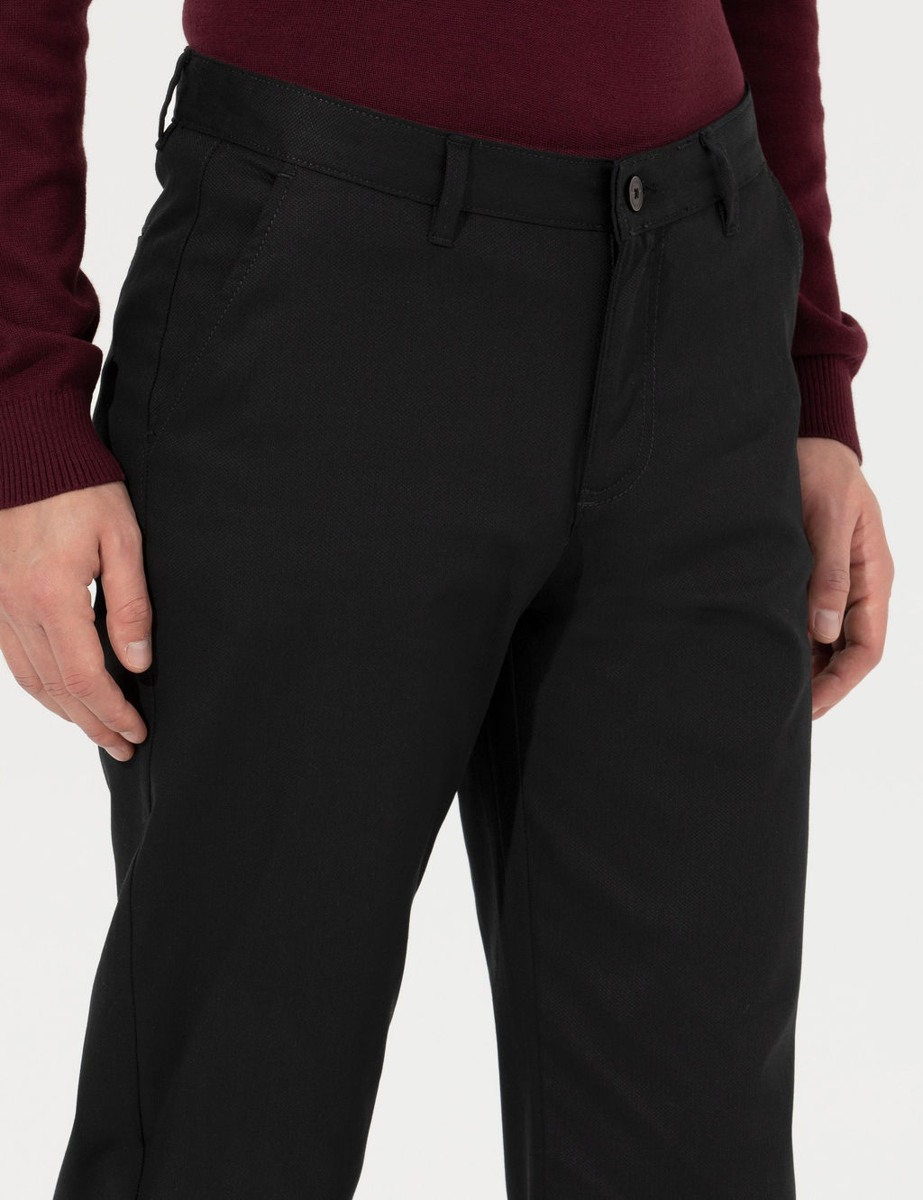 Siyah Regular Fit Kanvas Pantolon - Pierre cardin фото 5