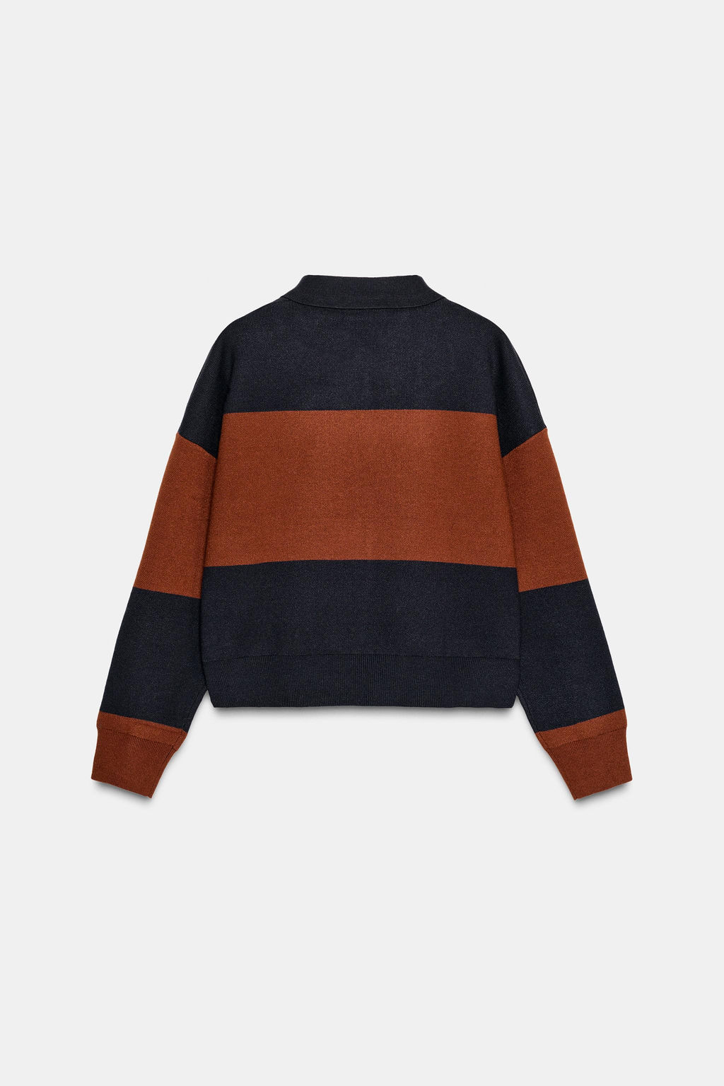 STRIPED KNIT POLO JUMPER - Zara фото 5