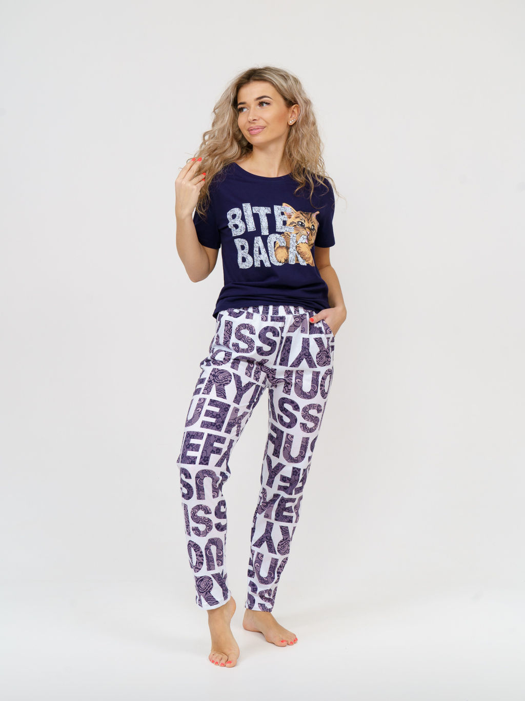 775/2 Пижама "Буквы/т.синий"