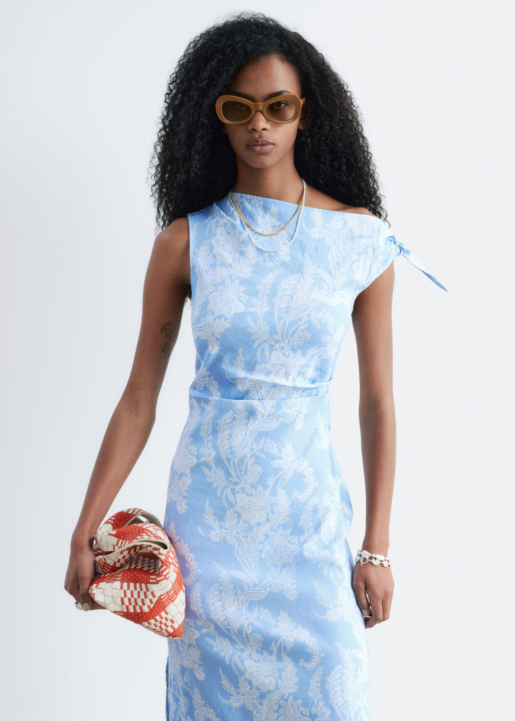 Vestido midi asim?trico con estampado paisley - H&m фото 5