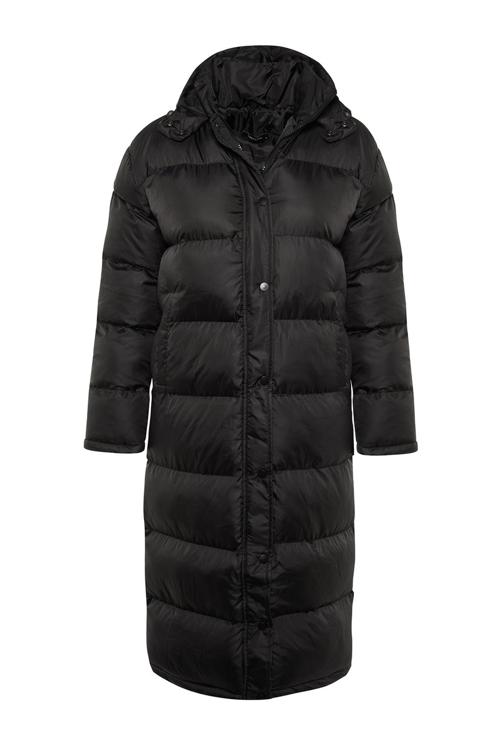 TRENDYOLMILLA Bej Kapusonlu Su Itici Uzun Sisme Mont TWOAW23MO00154  фото 6