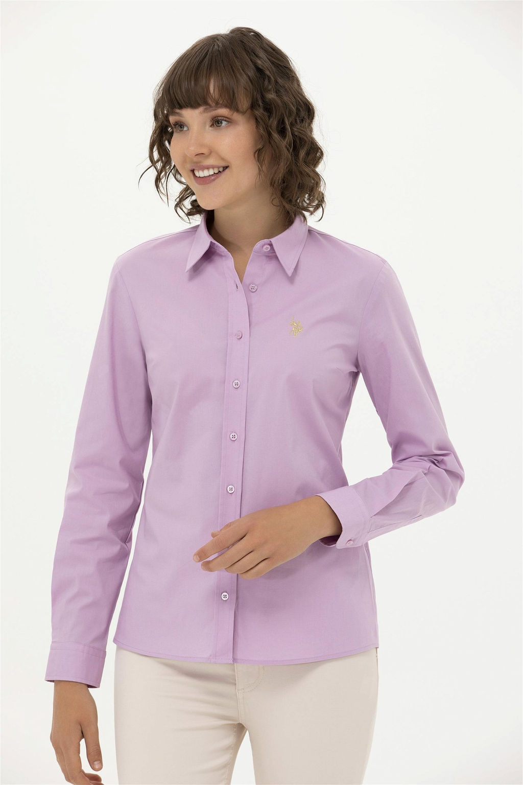 Женская базовая рубашка с длинным рукавом - U.s. polo assn фото 11