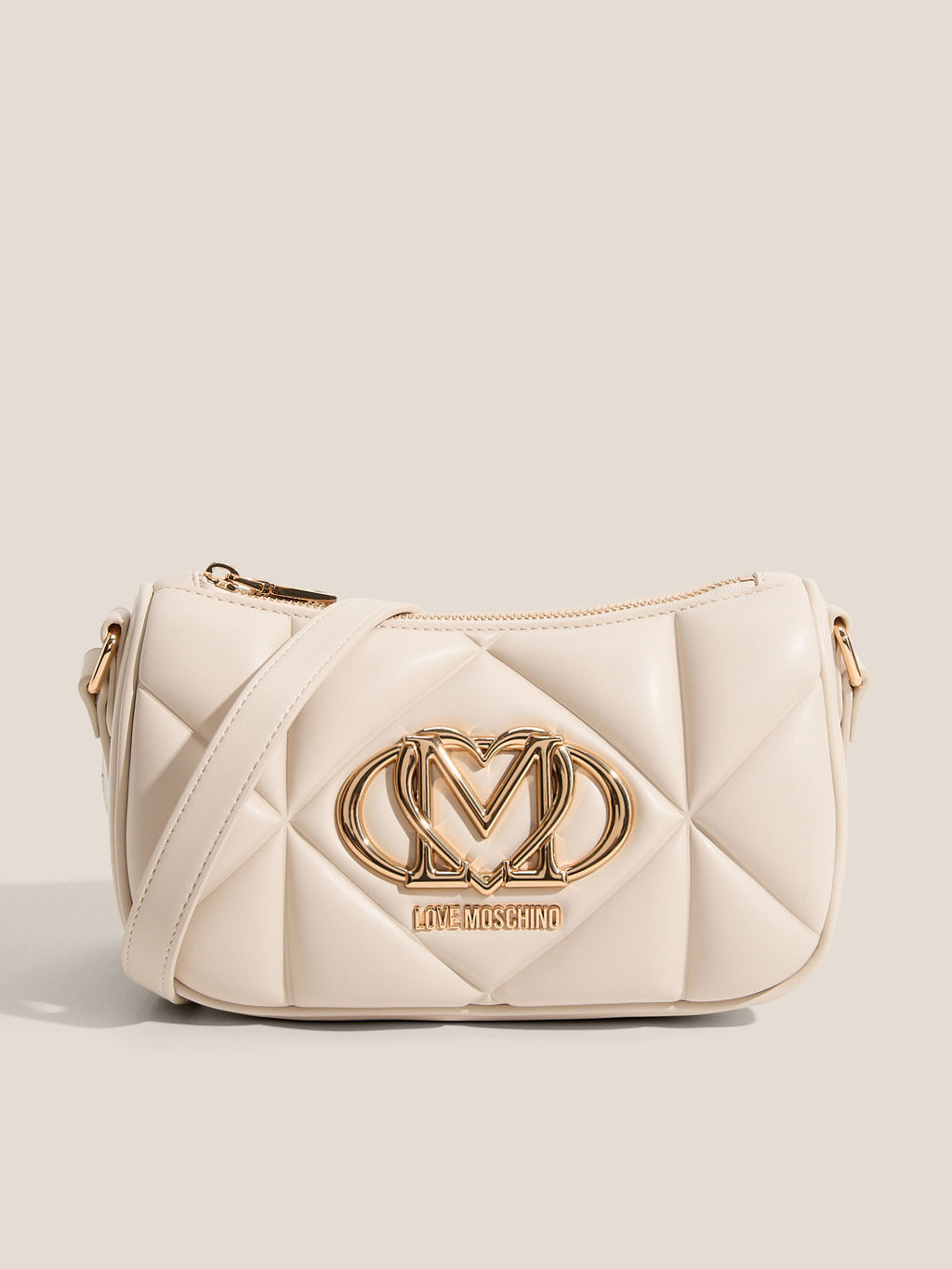 Кросс-боди LOVE MOSCHINO EMBOSSED Q Артикул 4561060, молочно-белый