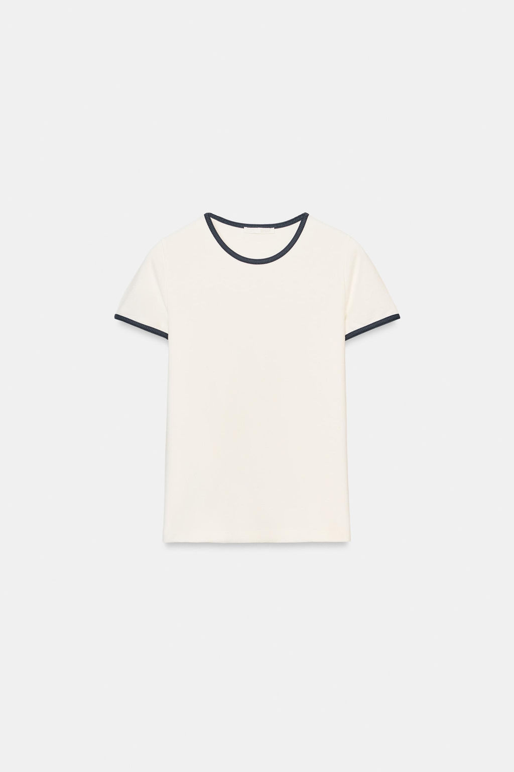 T-SHIRT WITH CONTRAST TRIM - Zara фото 3