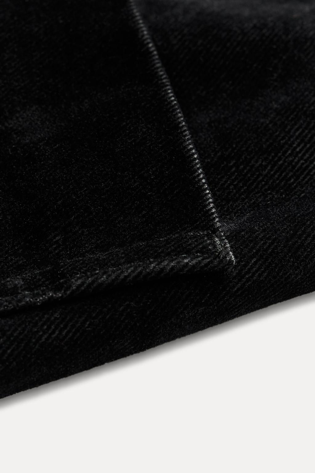 ZW COLLECTION WIDE-LEG HIGH-WAIST FLOCKED JEANS - Zara фото 11