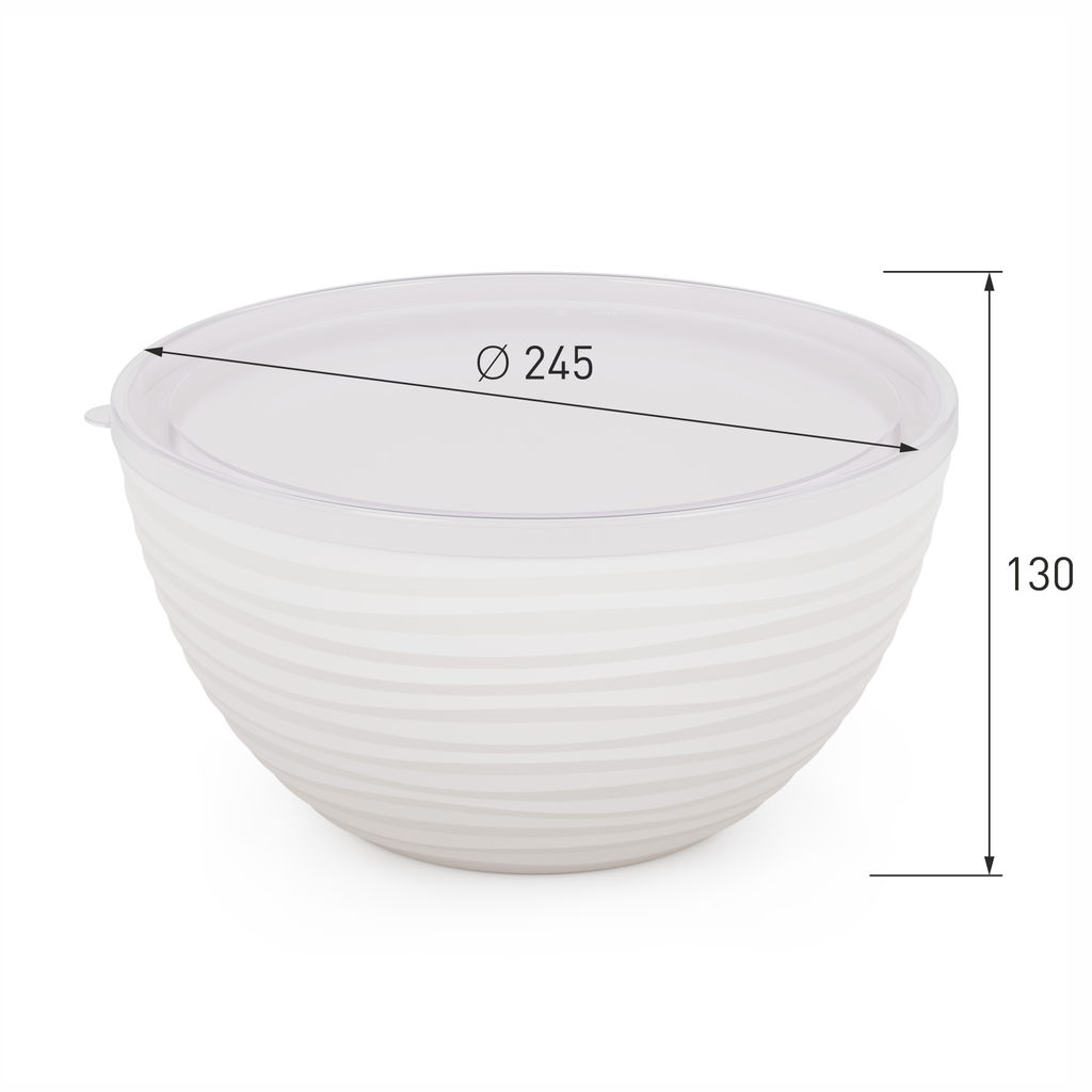 Набор чаш "Оазис" 2,5л и 4л (с крышкой) (белый) М8716