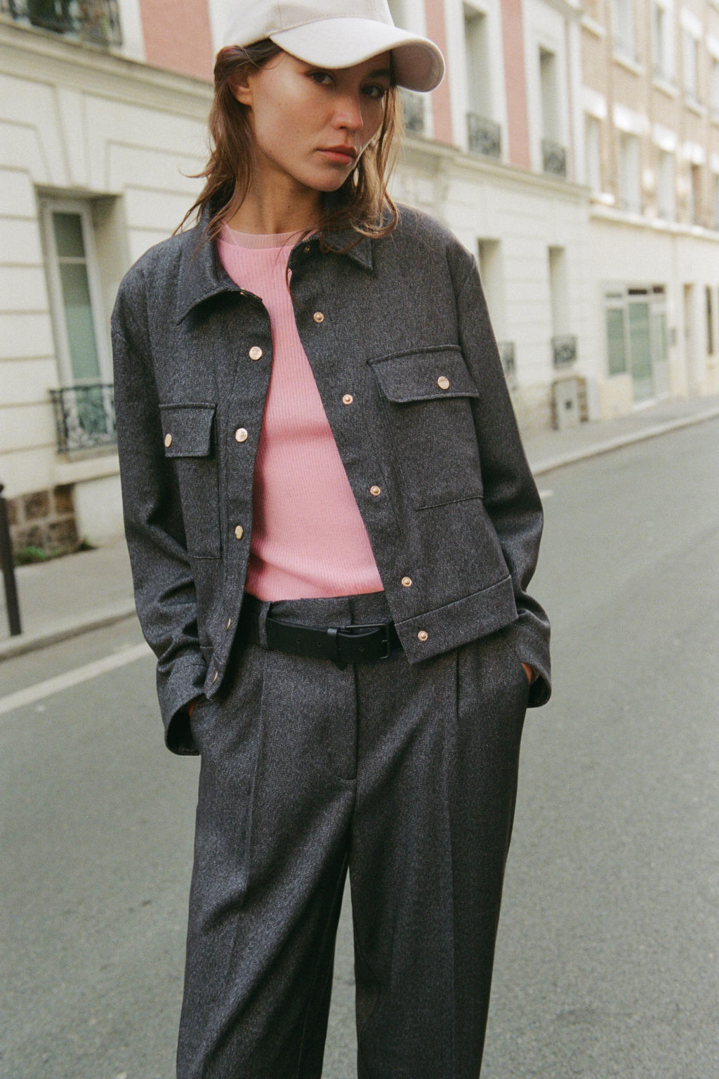 HERRINGBONE STRAIGHT-LEG TROUSERS - Zara фото 3