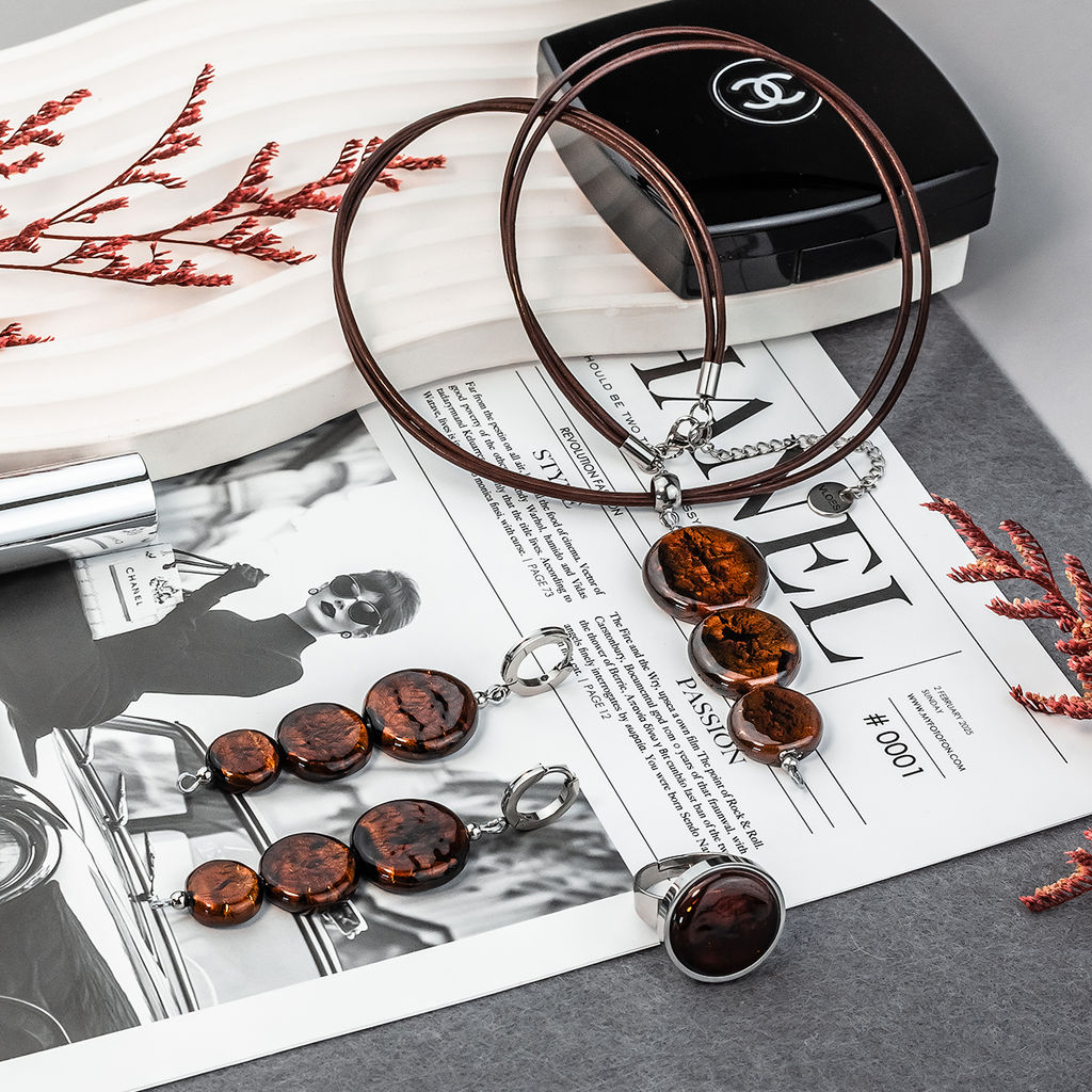 Серьги из муранского стекла METALLICA LS3549