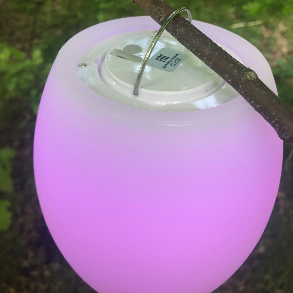 ULG-R003 019/RGB IP54 EGG Светильник декоративный светодиодный Яйцо. Аккумуляторный (в/к). 14*19см. RGB свет. TM Uniel