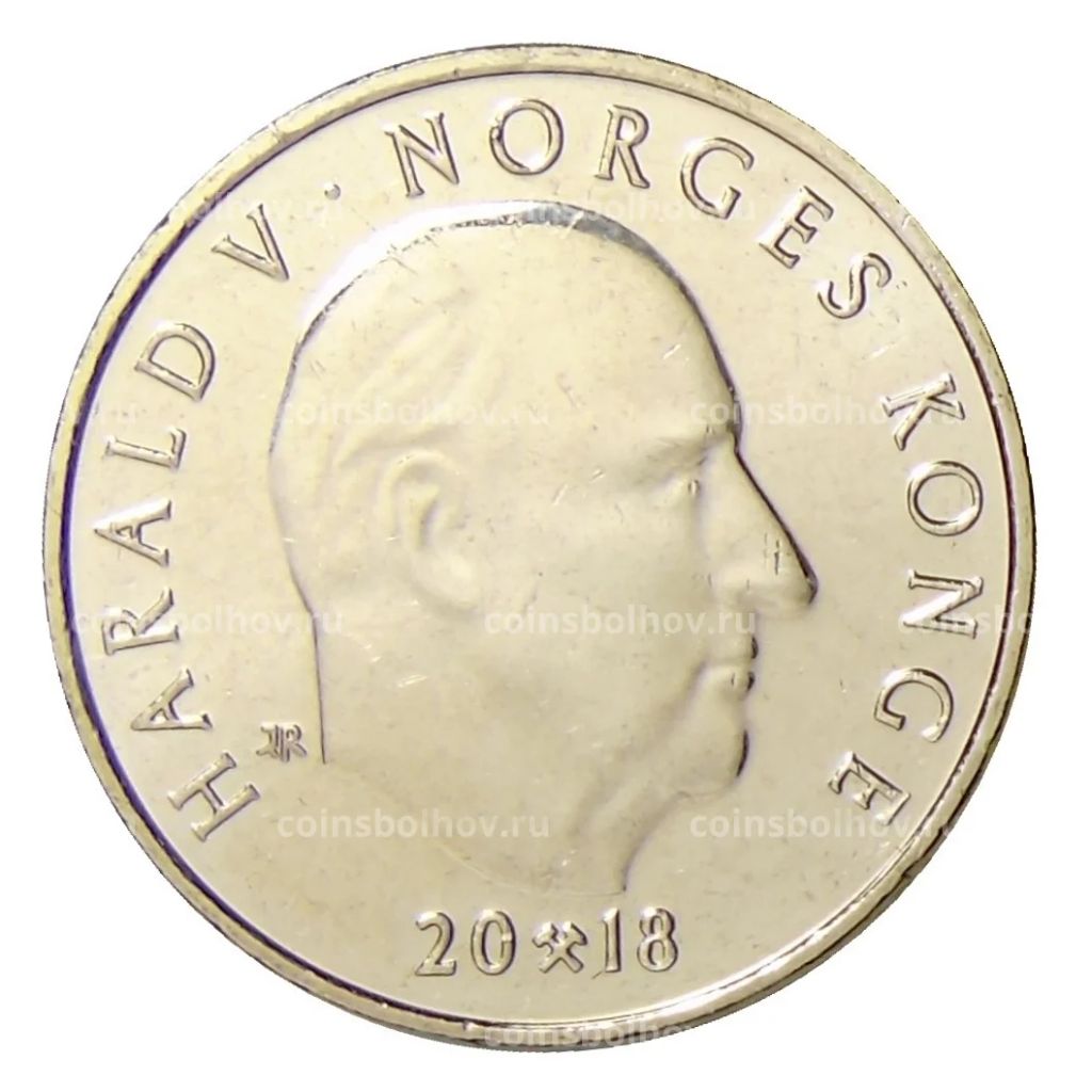 Монета 20 крон 2018 года Норвегия  150 лет норвежской треккинговой ассоциации