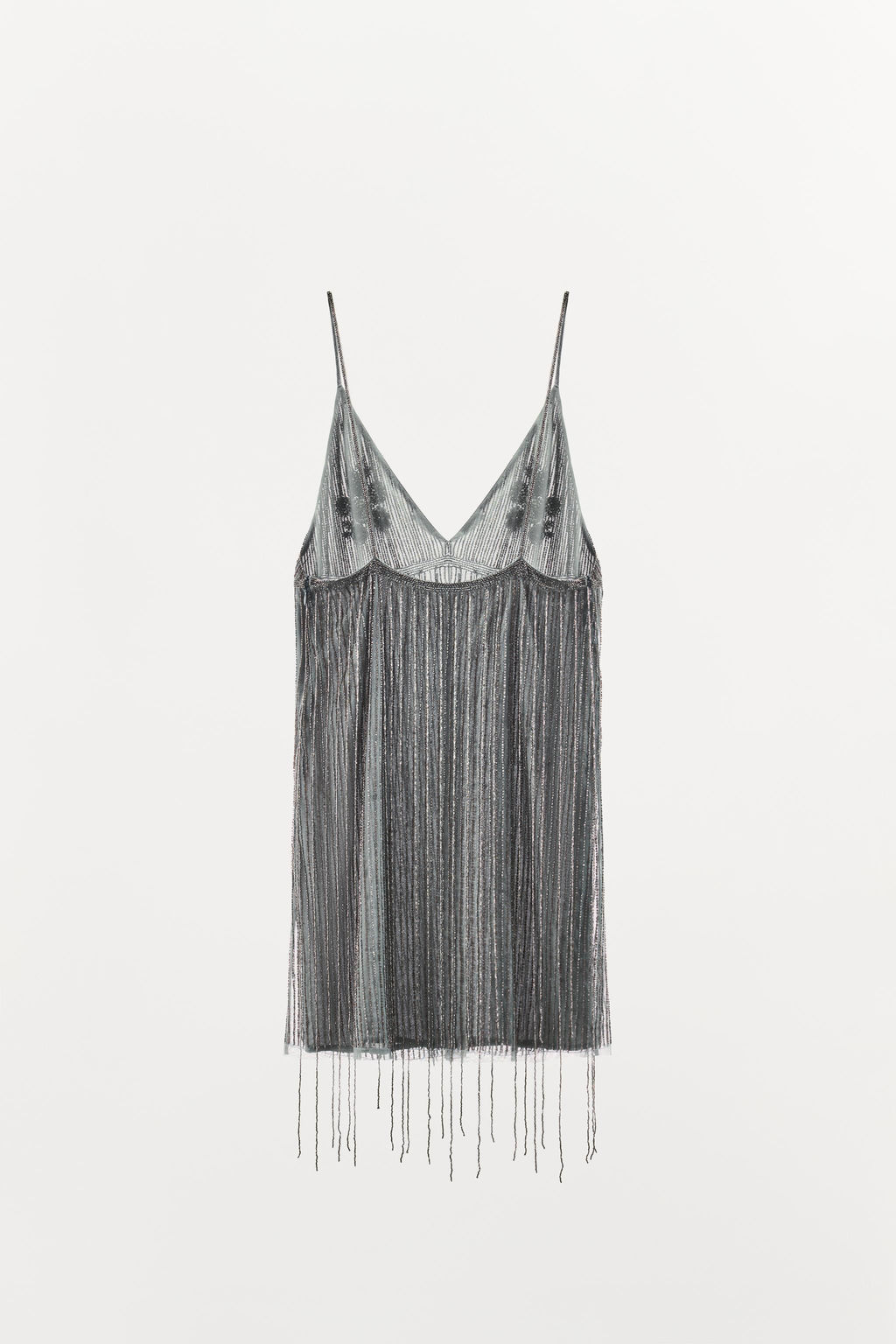 SHORT FRINGED BEADED DRESS - Zara фото 6