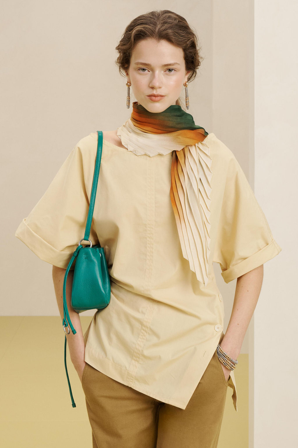 CTTN SHRT 16 / Amarillo - Zara фото 3