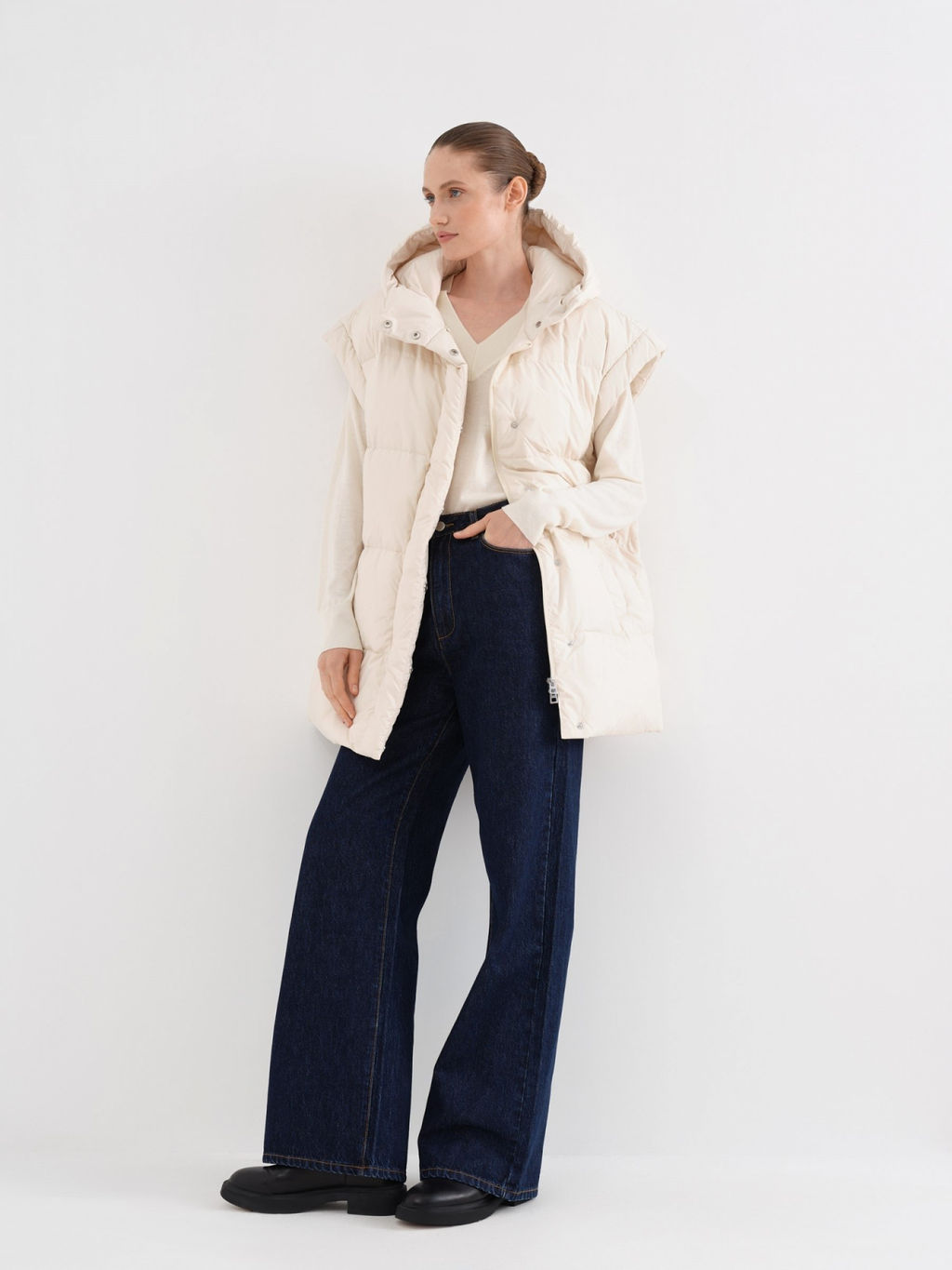 Conso/WDM 230558 - milk Пуховый жилет  фото 5