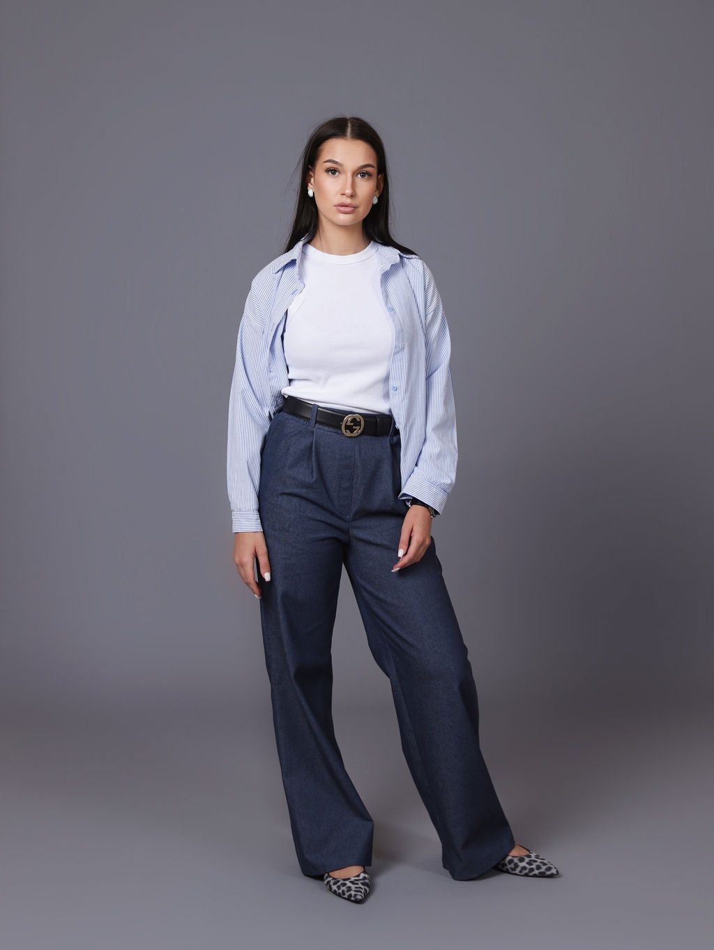 Женские Брюки широкие палаццо. С046 Джинс от фабрики Спортсоло