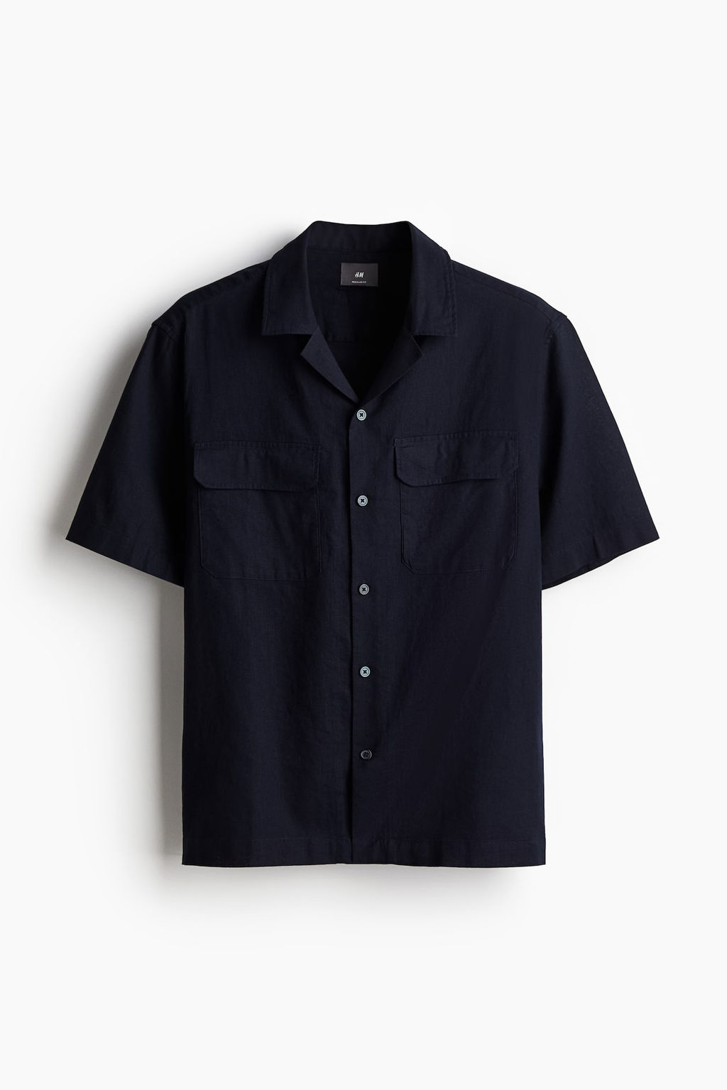 Camisa cargo en mezcla de lino Regular Fit - H&m фото 6