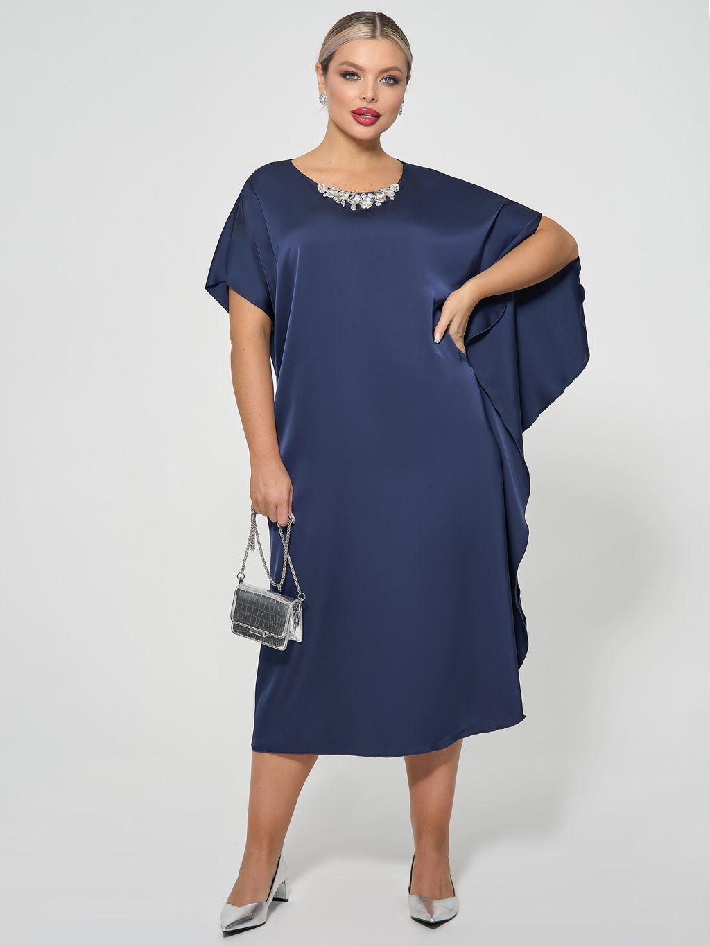 Платье 0390-1п_У тёмно-синий