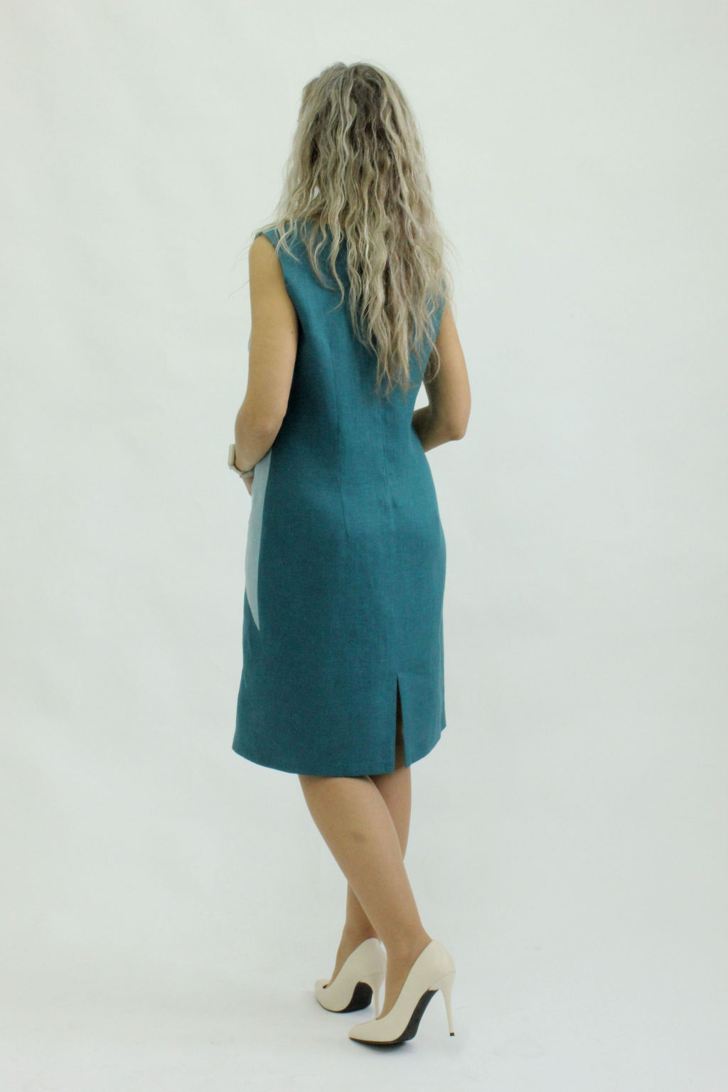 100% ЛЁН Платье ПОЛУПРИЛЕГАЮЩЕЕ - Елецкие узоры фото 6