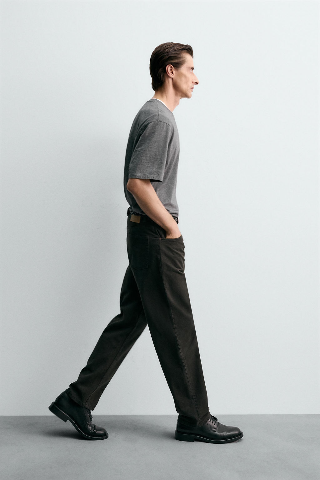 TEXTURED STRAIGHT-LEG TROUSERS - Zara фото 6